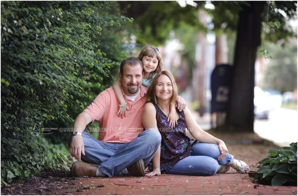 outdoor Family portrait at family photography session 