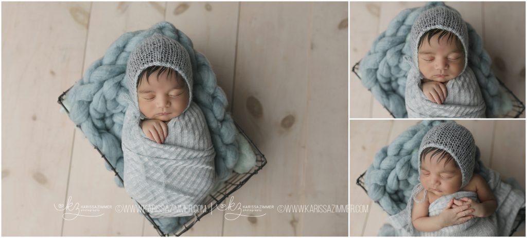 karissa zimmer photography in mechanicsburg pa photographed newborn boy in blue