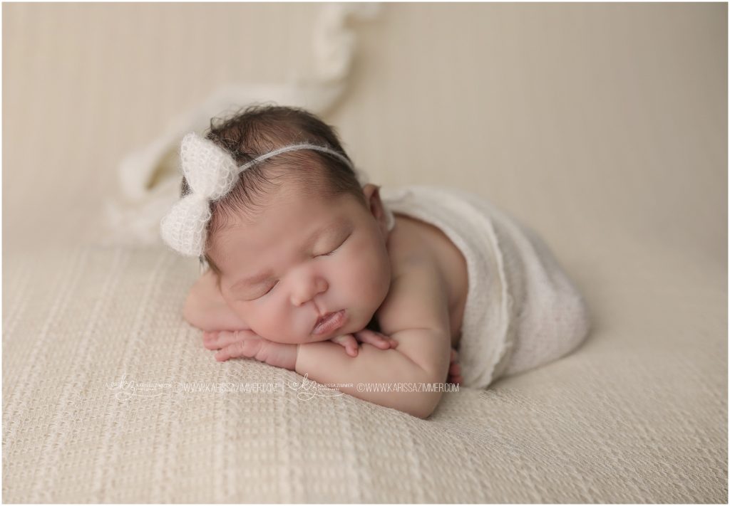 baby girl photographed by camp hill newborn photographer
