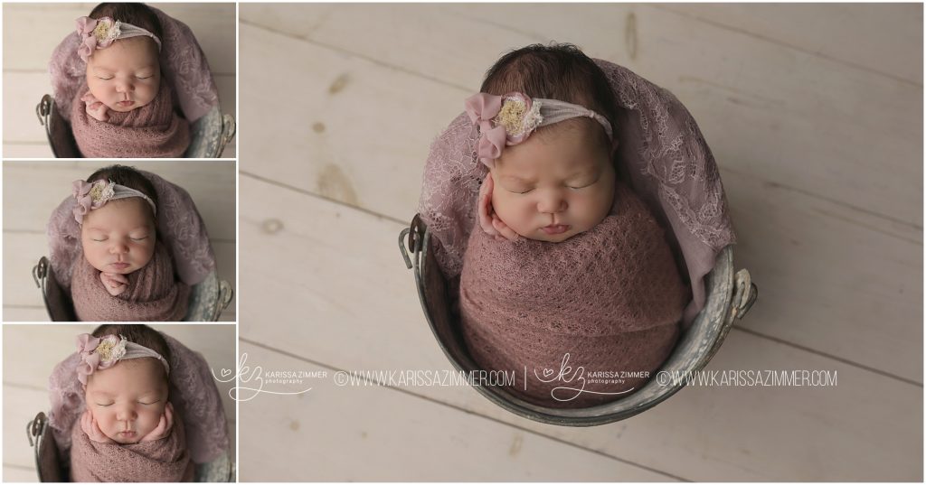 newborn baby girl photography by karissa zimmer