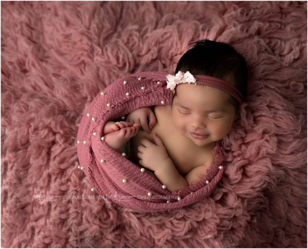 newborn photographer karissa zimmer photographs baby girl near camp hill pa