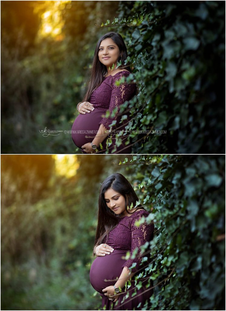 mom to be poses for maternity photos