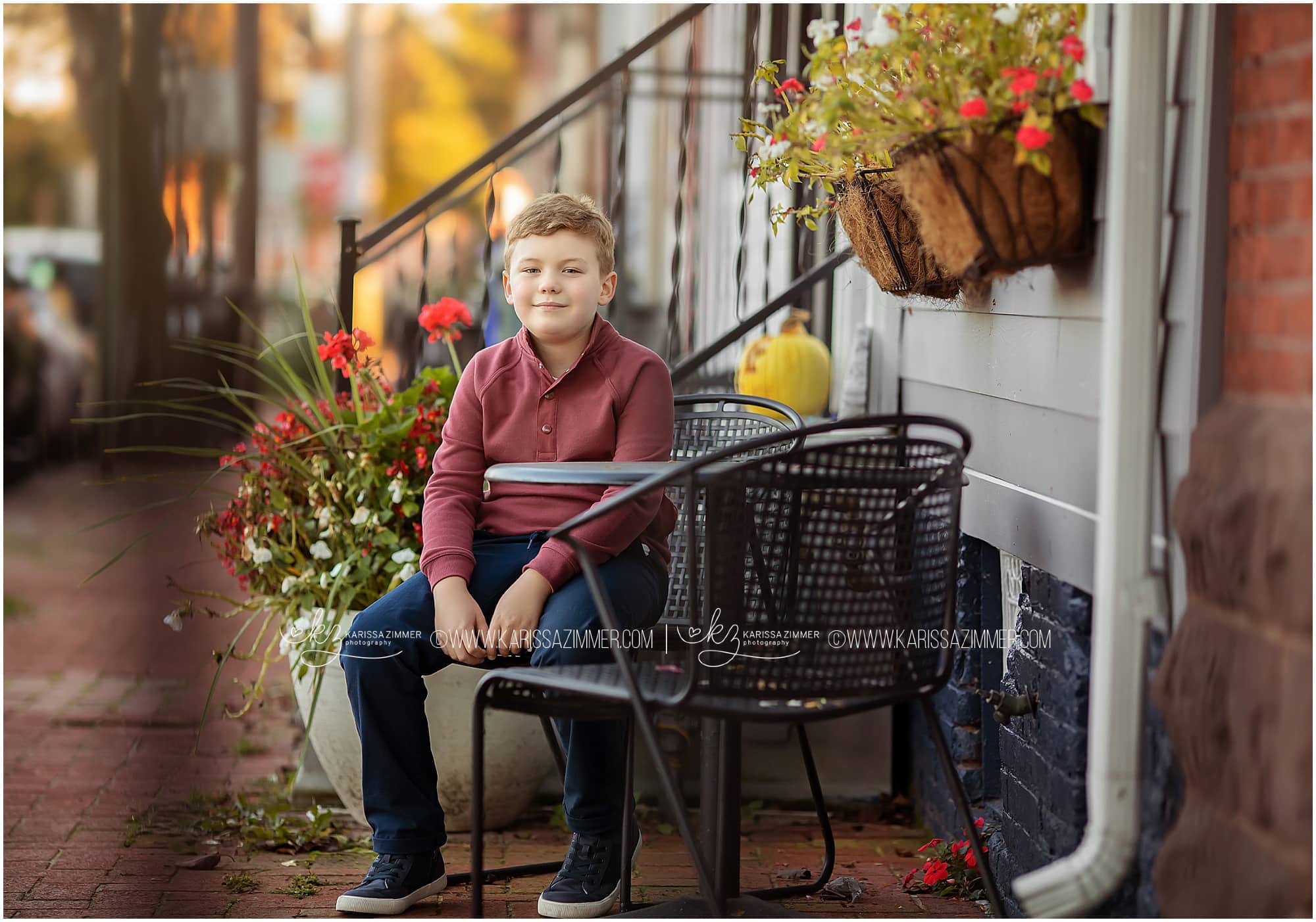 Portrait of boy by Fall Family Photographer near Camp Hill PA