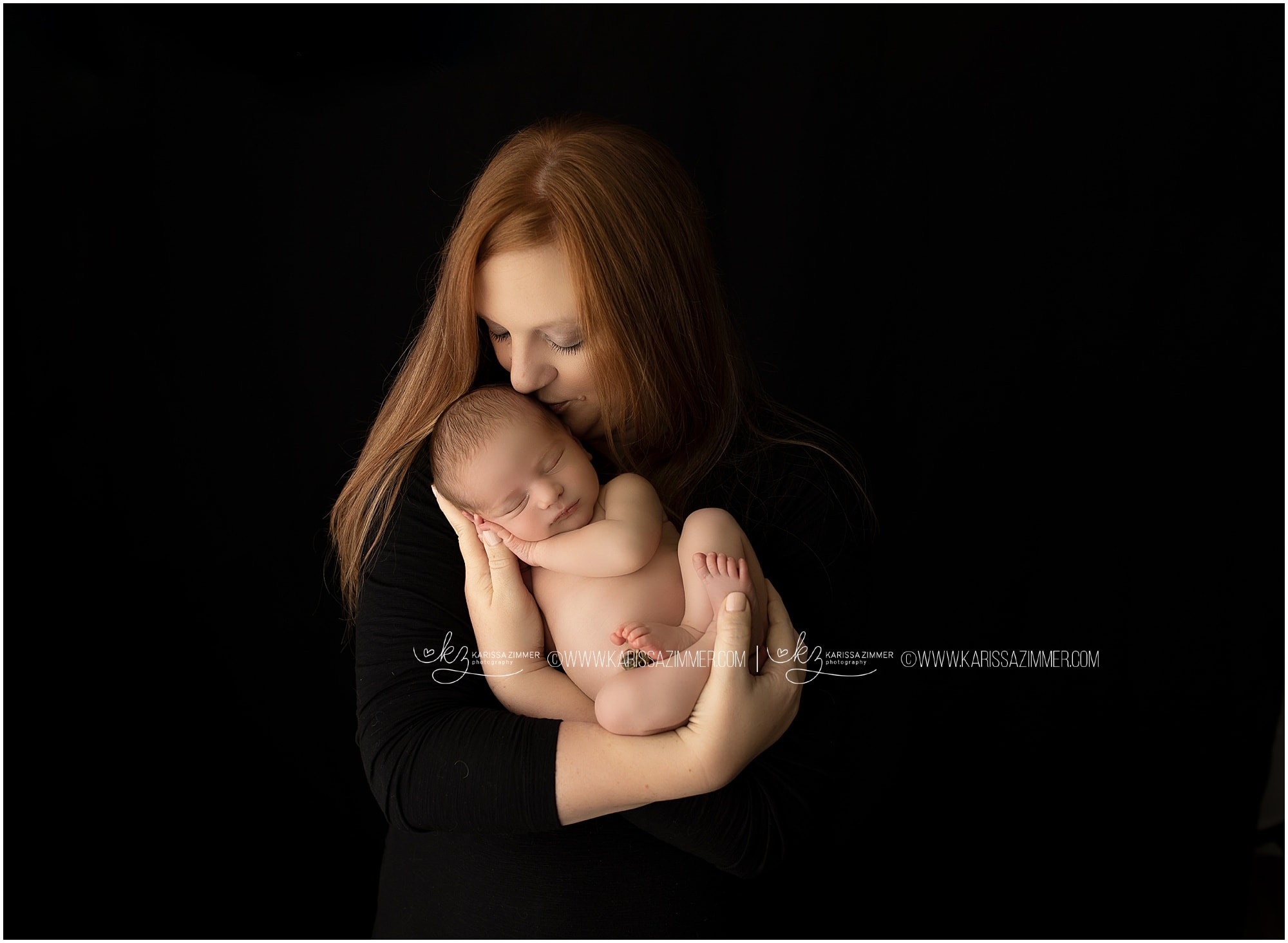 Newborn baby boy photographed with mother in Camp Hill PA
