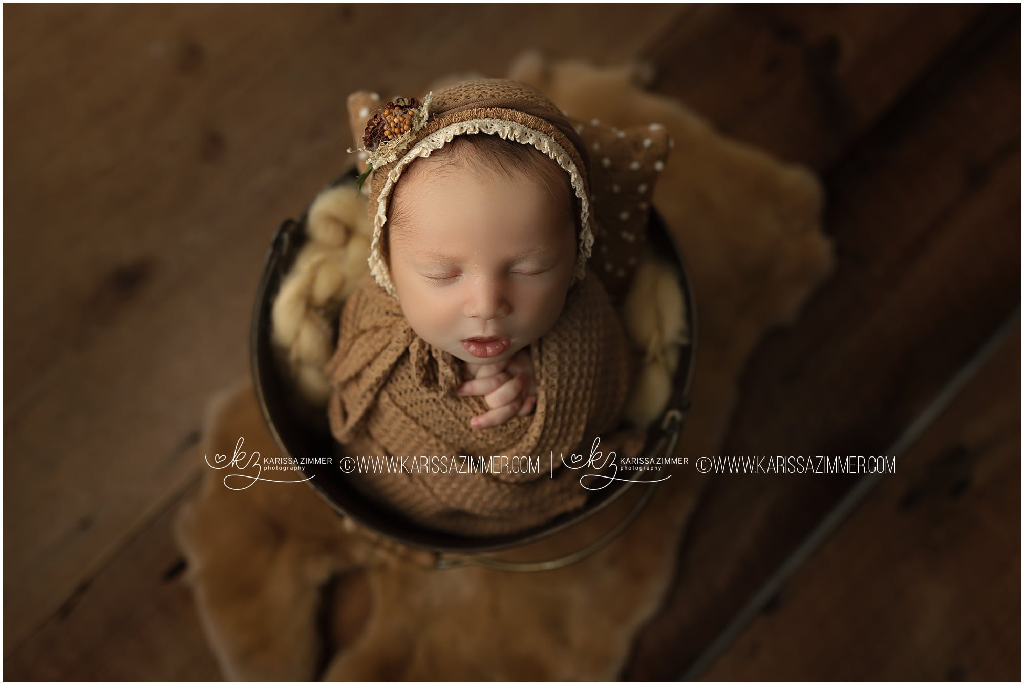 brown props studio newborn photography