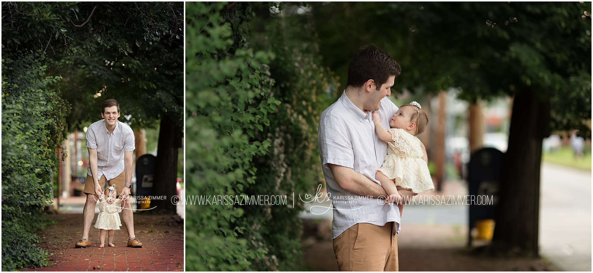 Father and baby daughter photos near Hershey