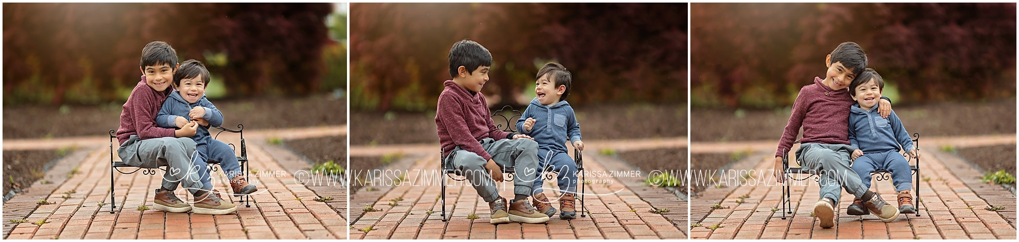 brothers photographed together at their family photo session in Hershey PA