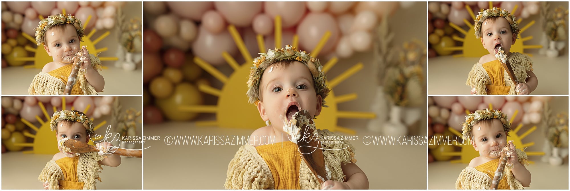 Baby's first birthday cake smash photography near Mechanicsburg, You Are My Sunshine Theme Cake Smash Photoshoot, Harrisburg cake smash photography, baby photography in Harrisburg PA