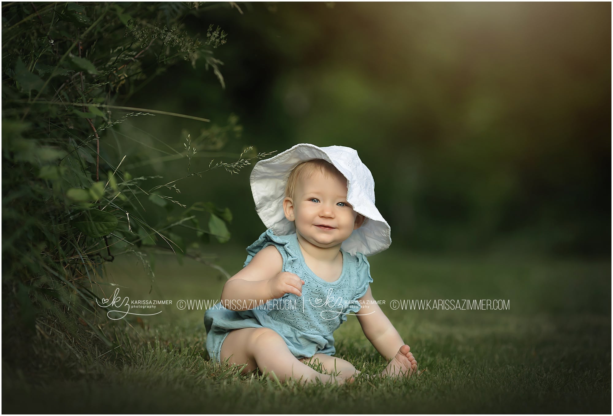 Baby girl portrait at outdoor family photography session in Mechanicsburg PA