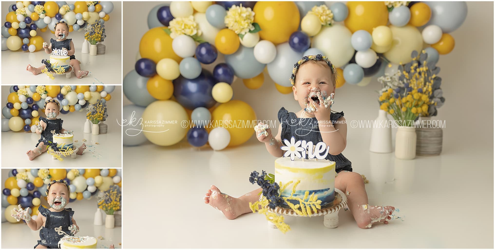 First Birthday milestone photos in camp hill pa baby photography studio