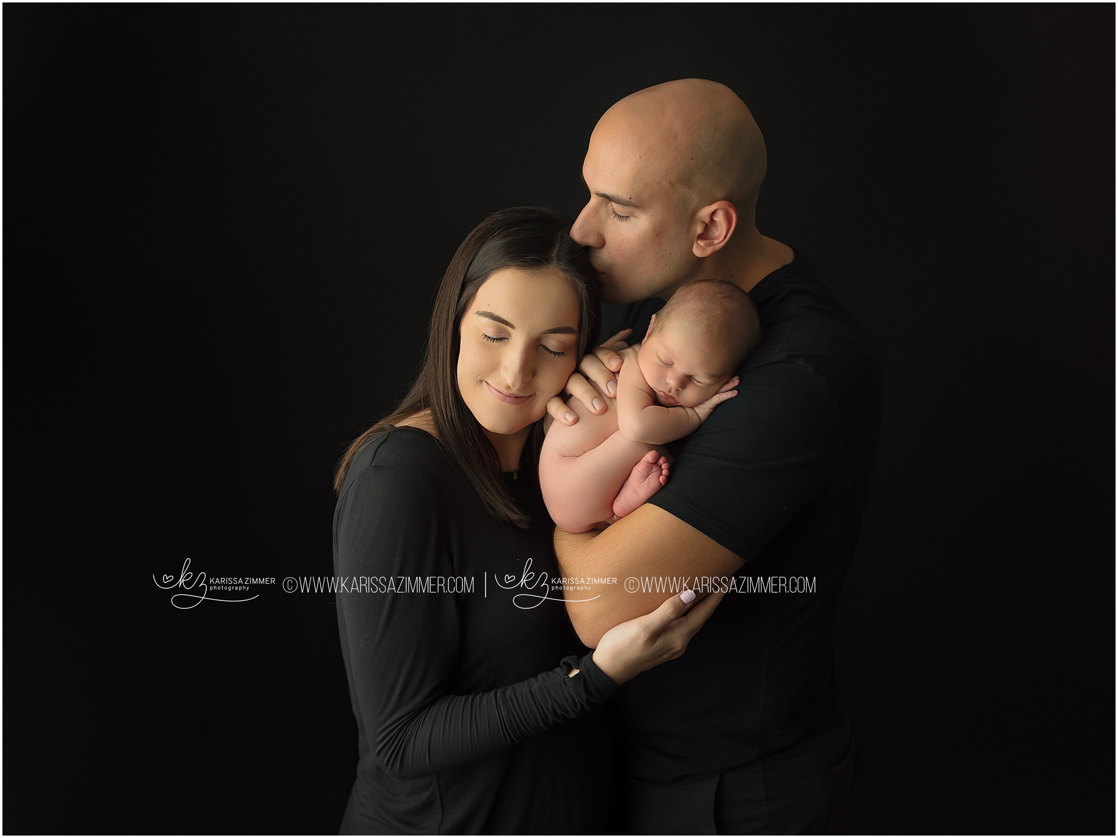 posed studio newborn photography near Hershey PA