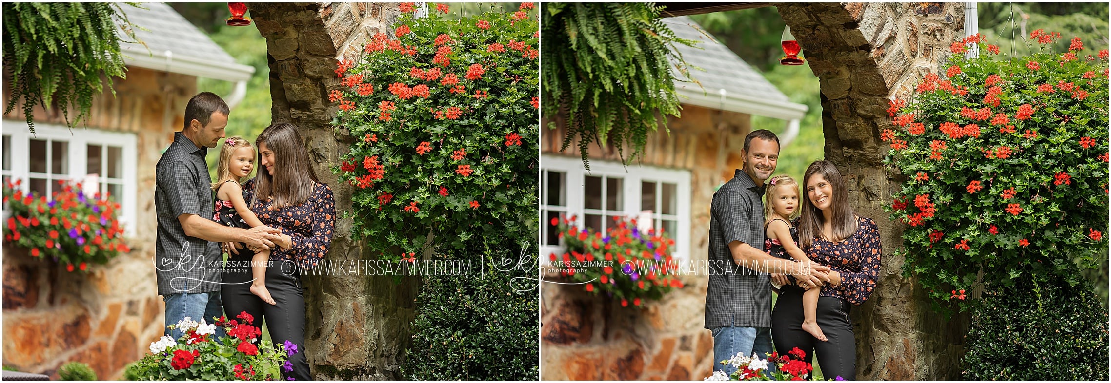 family poses together at their outdoor family photography session