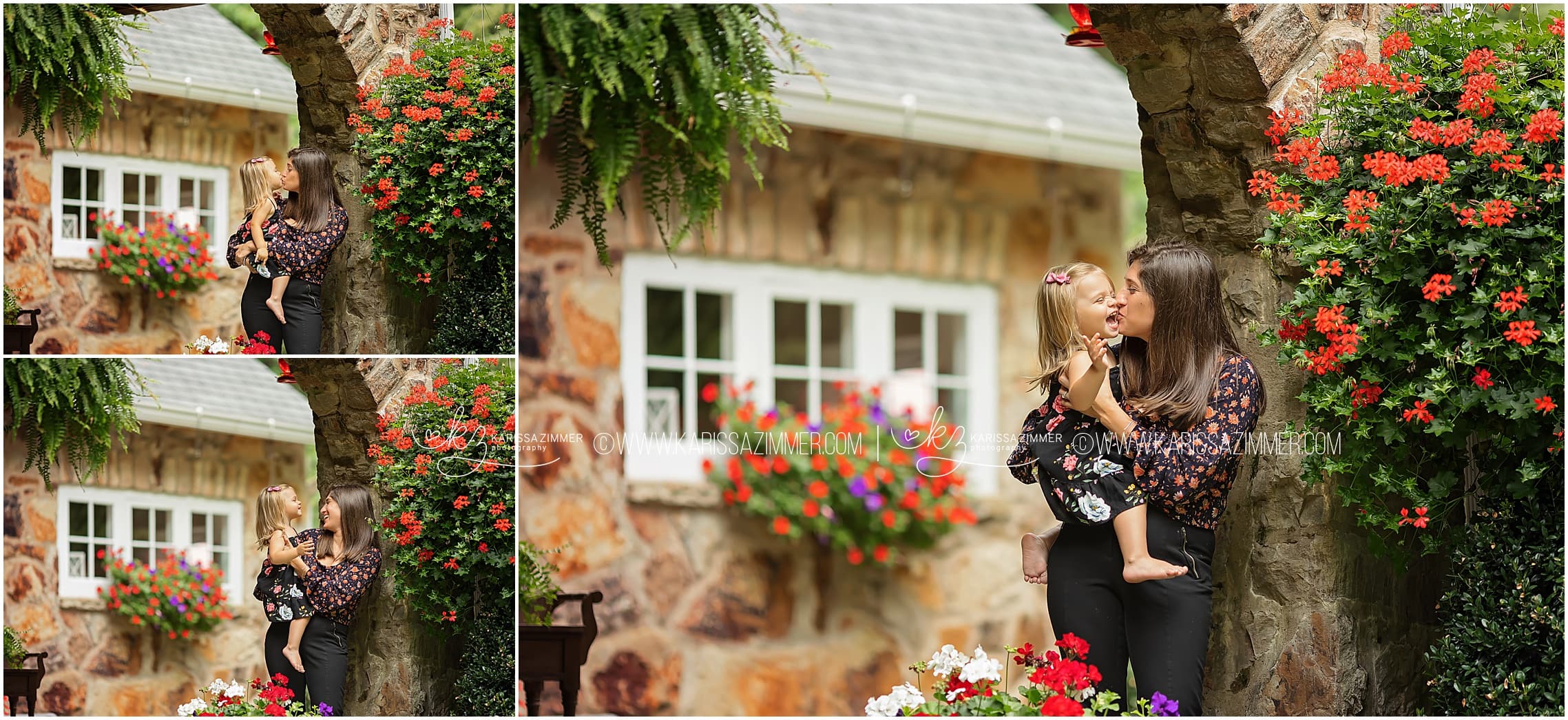 mother and daughter laugh and play together at Harrisburg family photoshoot