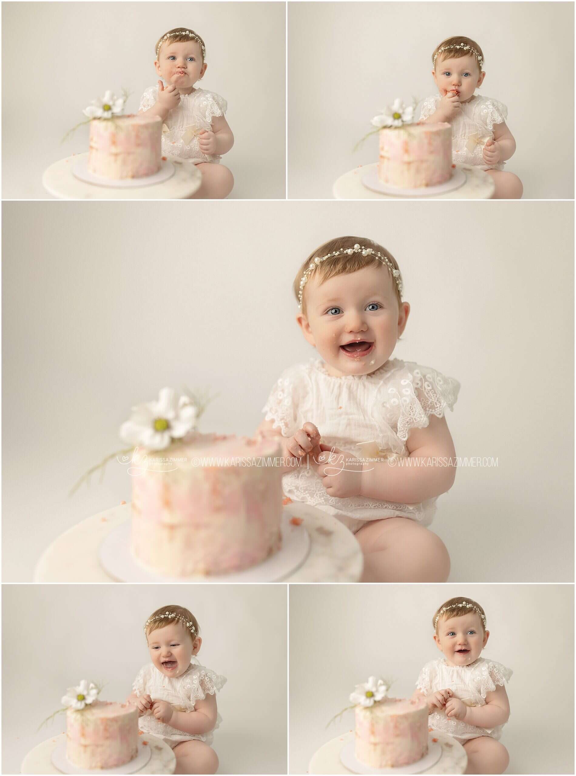 Central Baby Baby Cake Smash Photos by Karissa Zimmer Photography