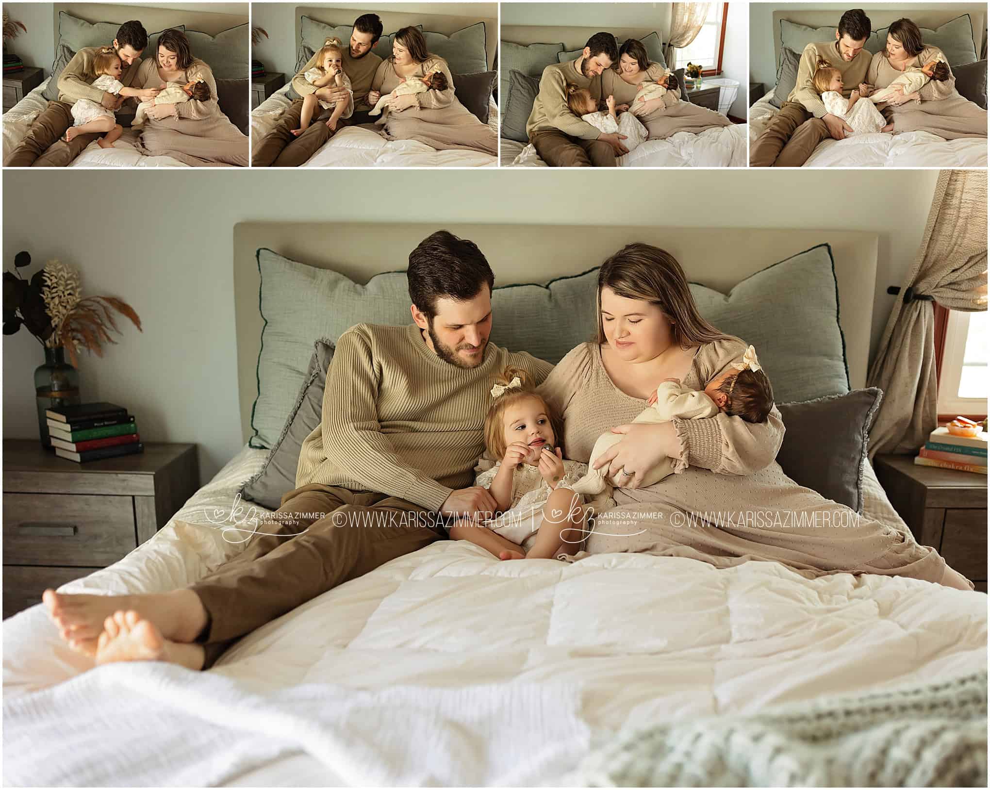 A family shares their very first moments as a brand new family of 4 as they welcome a newborn baby girl