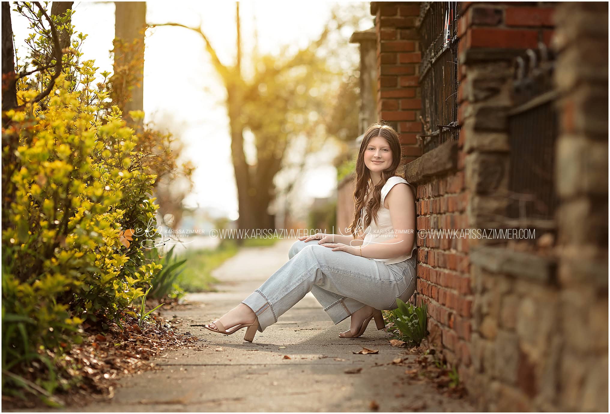 Harrisburg PA High School senior poses for her senior photos near Harrisburg PA