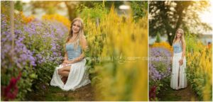 Flower field photos with best Senior portrait Photographer