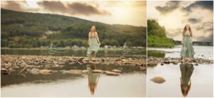River Senior Photoshoot near 17011
