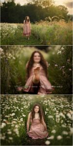Wildflower field senior pictures