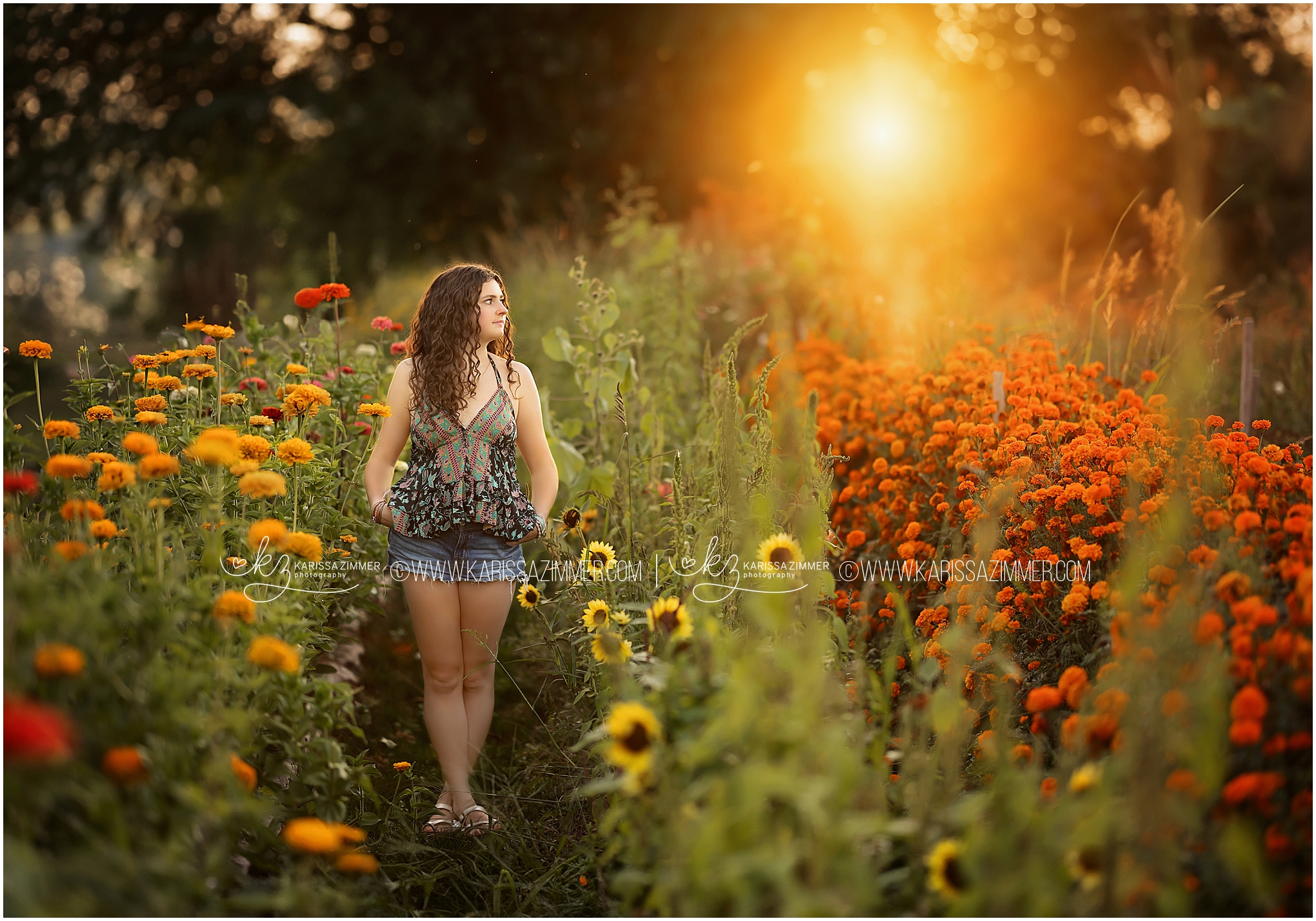 high school girl flower photos