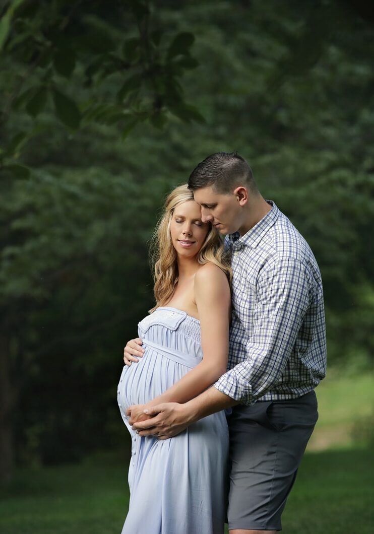 maternity photo of couple photographed by newborn and maternity photographer near mechanicsburg pa
